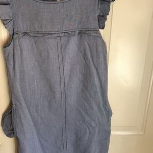 Soft denim dress, straight simple length, Size Small with pockets